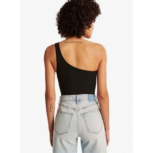 Abercrombie & Fitch Soft Collection White One Shoulder Bodysuit Size M - Picture 3 of 9